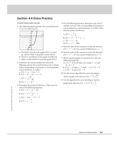 4. 1. number and state if the corresponding critical point is