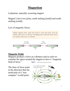 Magnetism: Lodestones, Poles, and Magnetic Fields