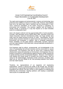 Asian Civil Engineering Coordinating Council Taipei Declaration on Sustainable Development