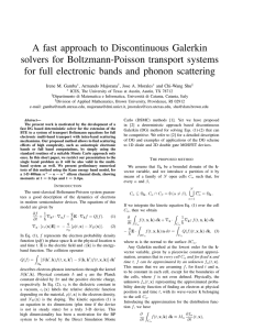 A fast approach to Discontinuous Galerkin solvers for Boltzmann-Poisson transport systems