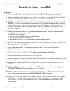 Exam Prep: Study Tips & Planning for College Success