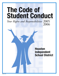 THE CODE The Code of Student Conduct
