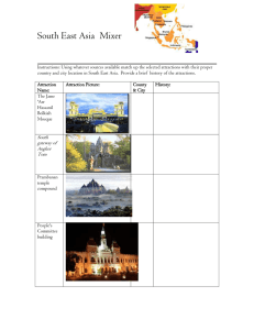 South East Asia Attractions Worksheet