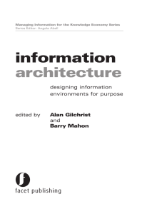 information architecture designing information environments for purpose