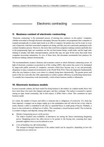 Electronic contracting 9 %XVLQHVVFRQWH[WRIHOHFWURQLFFRQWUDFWLQJ