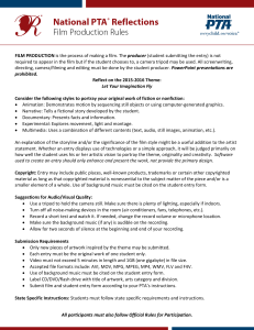 required to appear in the film but if the student... FILM PRODUCTION
