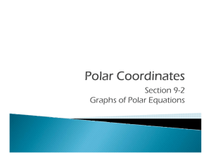 Section 9-2 Graphs of Polar Equations