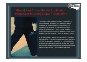 Global and China Mobile Application Processor Industry Report, 2009-2010