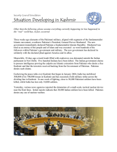 Situation Developing in Kashmir
