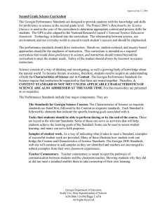 Second Grade Science Curriculum Benchmarks for Science