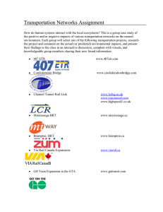 Transportation Networks Assignment