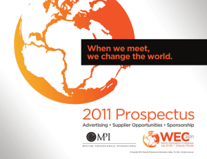 1 © Copyright 2010. Meeting Professionals International, Dallas, TX, USA. ...