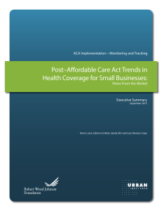 Post–Affordable Care Act Trends in Health Coverage for Small Businesses:
