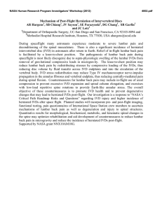 Mechanism of Post-Flight Herniation of Intervertebral Discs AR Hargens , SB Chiang