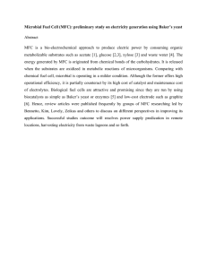 Microbial Fuel Cell (MFC): preliminary study on electricity generation using... Abstract MFC  is  a  bio-electrochemical  approach ...