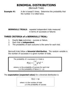 Binomial Distributions & Bernoulli Trials Explained