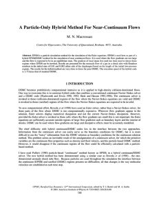 A Particle-Only Hybrid Method For Near-Continuum Flows M. N. Macrossan
