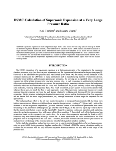 DSMC Calculation of Supersonic Expansion at a Very Large Pressure Ratio