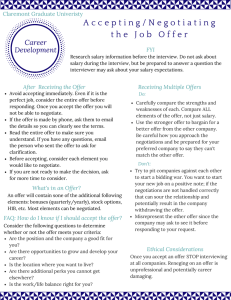 A c c e p t i n g /... t h e   J o b  ... Career Development