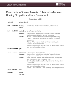 Opportunity in Times of Austerity: Collaboration Between