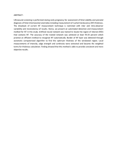 ABSTRACT: Ultrasound screening is performed during early pregnancy for assessment of...