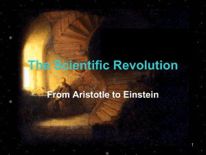 The Scientific Revolution From Aristotle to Einstein 1