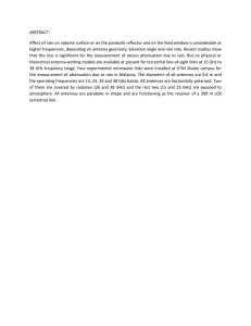 ABSTRACT: Affect of rain on radome surface or on the parabolic...