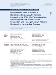 Perioperative Beta Blockade in Noncardiac Surgery: A Systematic on Perioperative Cardiovascular