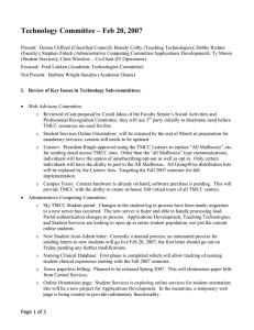 Technology Committee – Feb 20, 2007