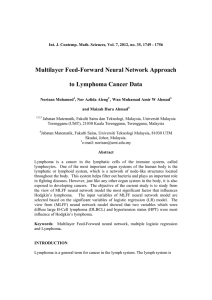 Multilayer Feed-Forward Neural Network Approach  to Lymphoma Cancer Data