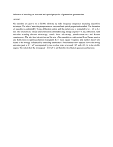 Influence of annealing on structural and optical properties of germanium... Abstract :