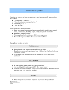 Sample Interview Questions Guide