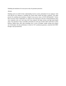 Modeling and simulation of reverse power relay for generator protection Abstract: