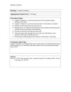 Strategy: Appropriate Grade Level: Procedures/Steps: