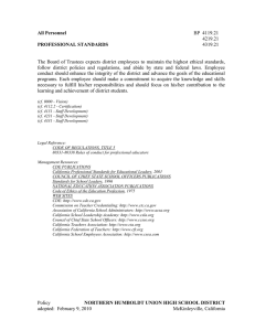 All Personnel PROFESSIONAL STANDARDS  4219.21