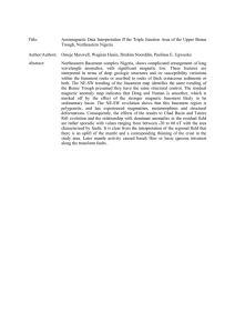 Title: Aeromagnetic Data Interpretation ff the Triple Junction Area of the... Trough, Northeastern Nigeria