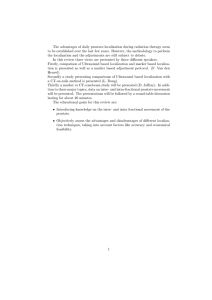 The advantages of daily prostate localization during radiation therapy seem