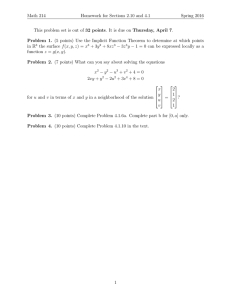Math 214 Homework for Sections 2.10 and 4.1 Spring 2016