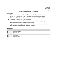 Project Information and Assignments
