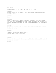 \DOC assoc  \SYNOPSIS