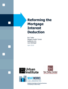 Reforming the Mortgage Interest Deduction