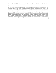 AbstractID: 7568 Title: Equivalence of the Linear-Quadratic and the Two-Lesion... Models
