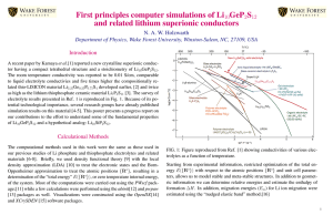 First principles computer simulations of Li GeP S and related lithium superionic conductors
