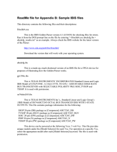 ReadMe file for Appendix B: Sample IBIS files