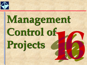 Management Control of Projects