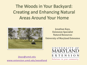 Jonathan Kays, Extension Specialist Natural Resources University of Maryland Extension