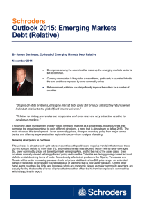 Schroders Outlook 2015: Emerging Markets Debt (Relative)