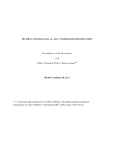 The Effects of Student Loans on Long-Term Household Financial Stability And