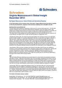 Schroders ’s Global Insight Virginie Maisonneuve