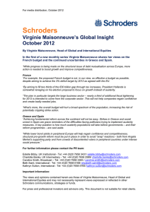 Schroders Virginie Maisonneuve’s Global Insight October 2012
